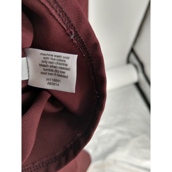 Lane Bryant Lena Dress Plus 20 V-Neck High Low Midi Short Flutter Sleeve Wine - Picture 10 of 10